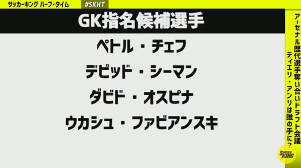 サッカーキング アーセナル ドラフト会議